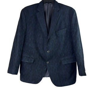 Jack Victor Classic Blue Black Men's Blazer Sportcoat size 46